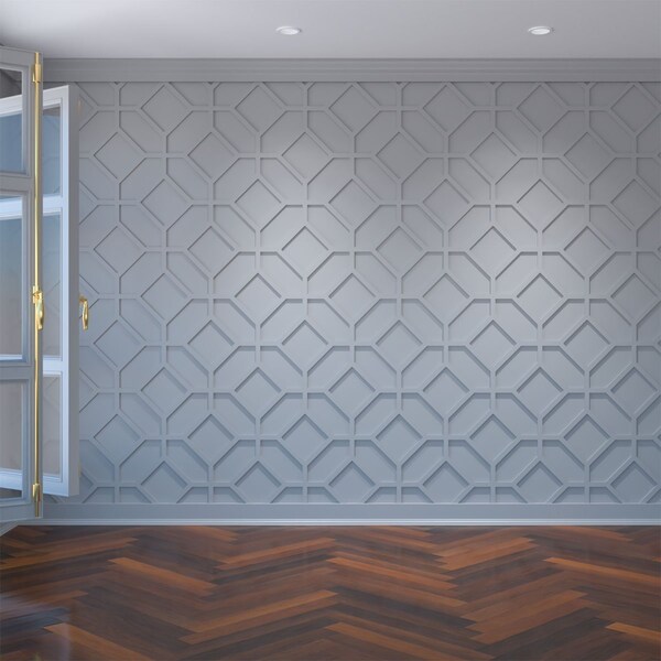 Ekena Millwork Small Cameron Decorative Fretwork Wall Panels in Architectural Grade PVC, 19 "W x 11 3/8"H x 3/8"T WALP12X12CAM - main